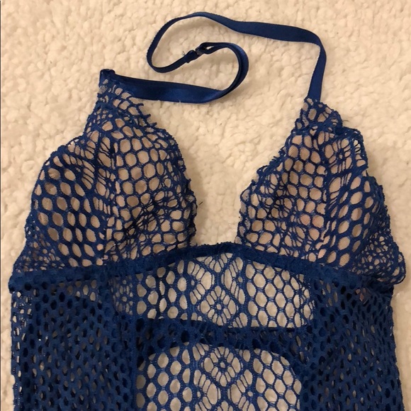 New mesh blue Victoria’s Secret 1-piece lingerie - Picture 3 of 6